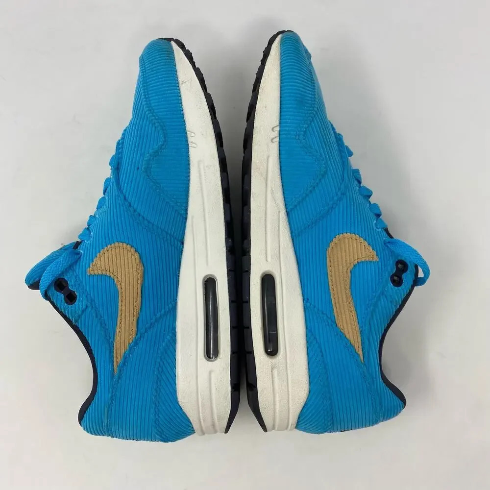 Nike Air Max 1 Corduroy Baltic Blue Sneaker Mens Size 8.5